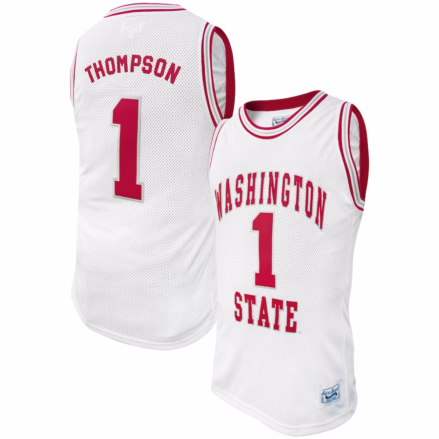 Klay Thompson Washington State Cougars Original Retro Brand Alumni Basketball Jersey - White - Vujersey Los Angeles Rams