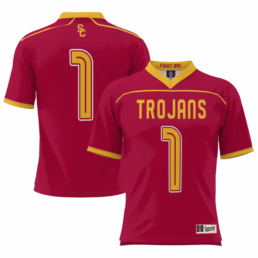USC Trojans GameDay Greats Youth #1 Lightweight Lacrosse Jersey - Cardinal - Vujersey Los Angeles Rams