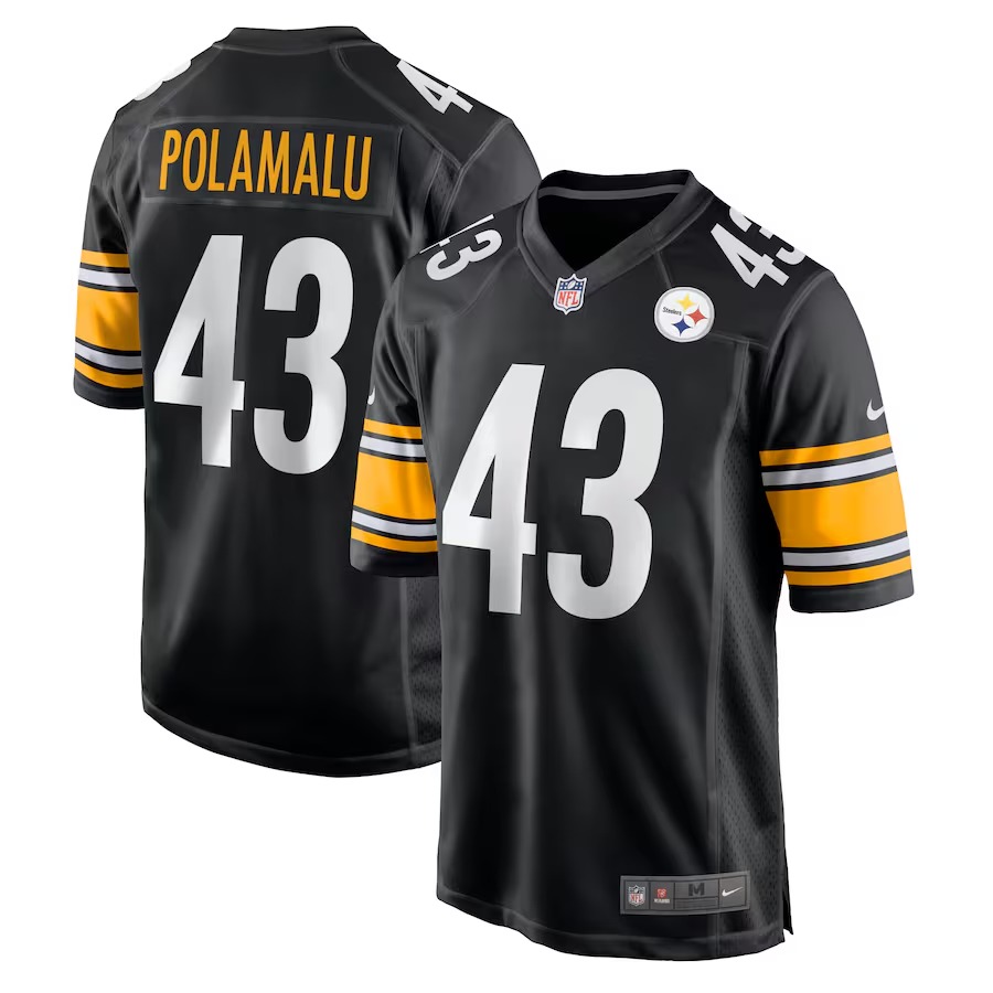 Men's Pittsburgh Steelers Troy Polamalu Nike Black Retired Player Game Jersey - Vujersey Los Angeles Rams