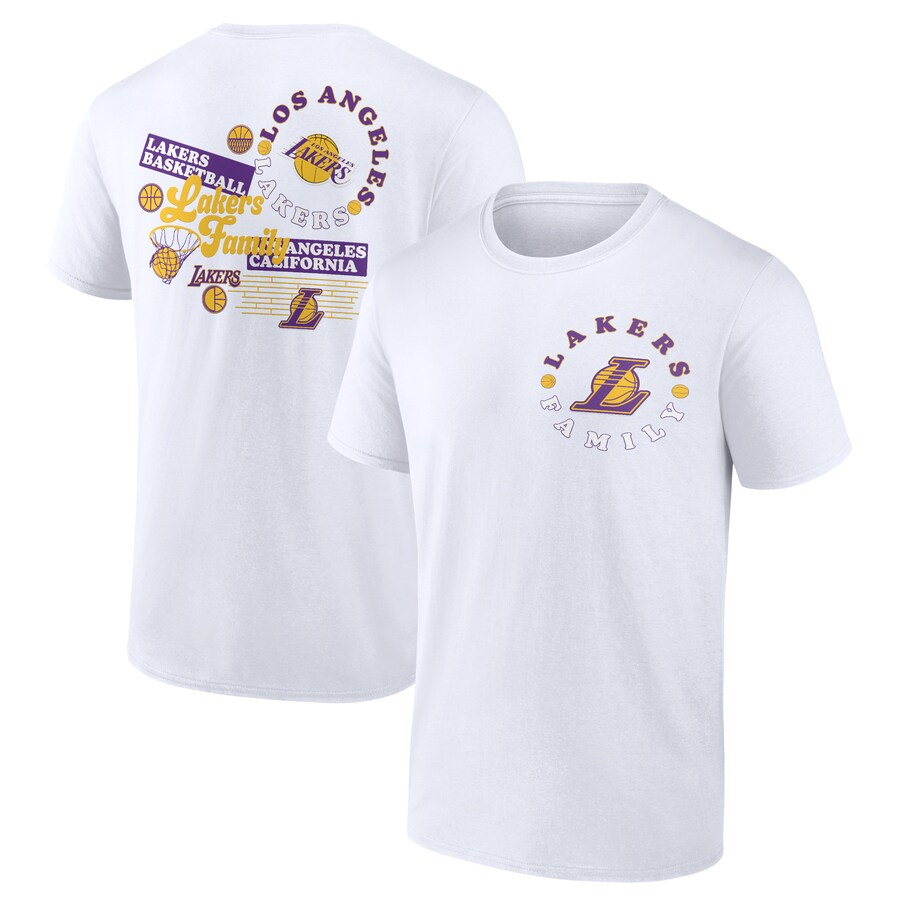 Men's Los Angeles Lakers  White Street Collective T-Shirt - Vujersey Los Angeles Rams