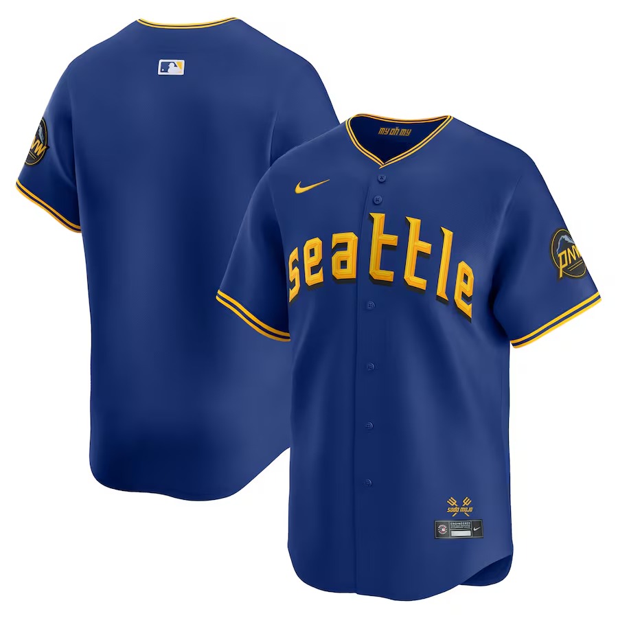 Men's Seattle Mariners  Nike Royal City Connect Limited Jersey - Vujersey Los Angeles Rams