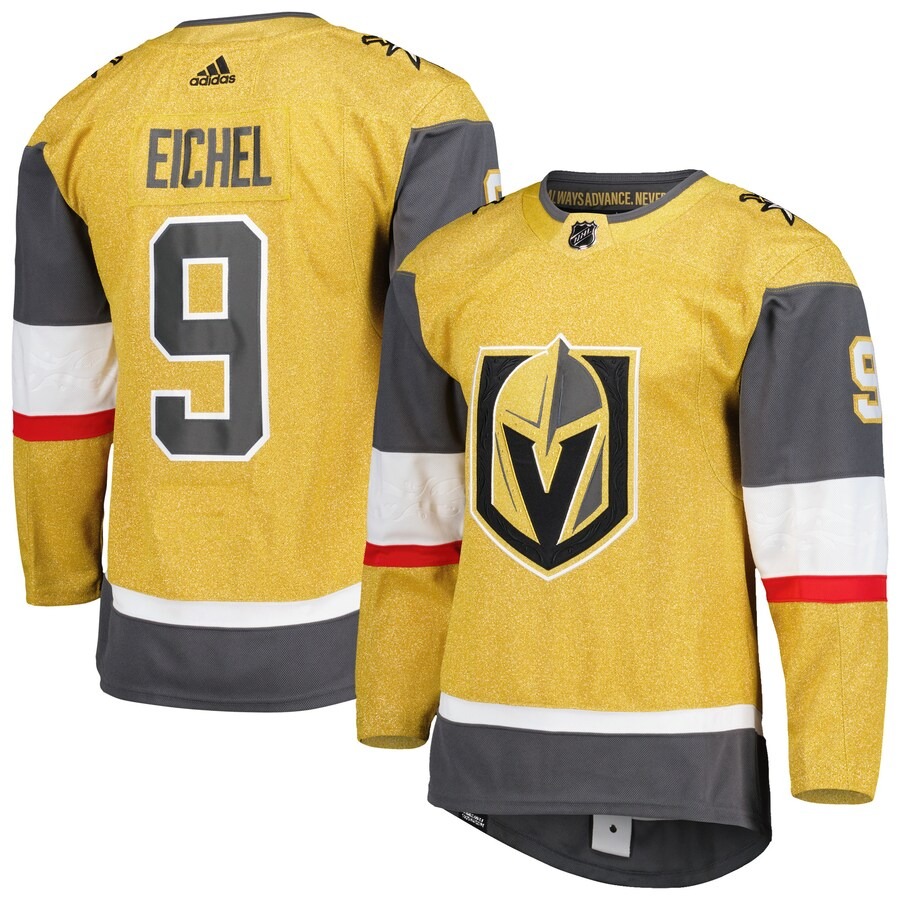 Men's Vegas Golden Knights Jack Eichel adidas Gold Alternate Primegreen Authentic Pro Player Jersey - Vujersey Los Angeles Rams