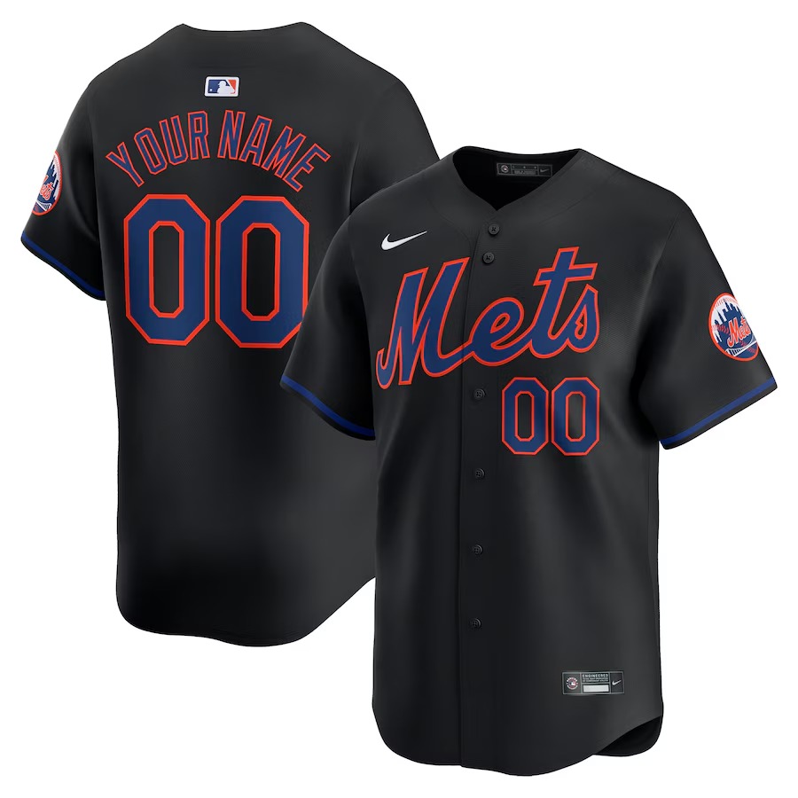 Men's New York Mets  Nike Black  Alternate Limited Custom Jersey - Vujersey Los Angeles Rams