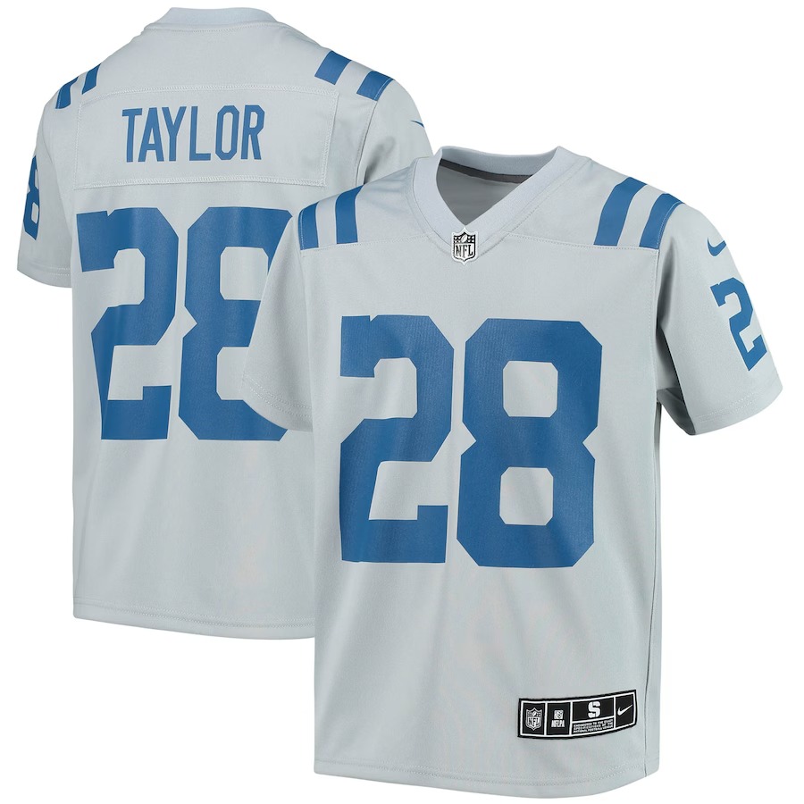 Youth Indianapolis Colts Jonathan Taylor Nike Gray Inverted Team Game Jersey - Vujersey Los Angeles Rams