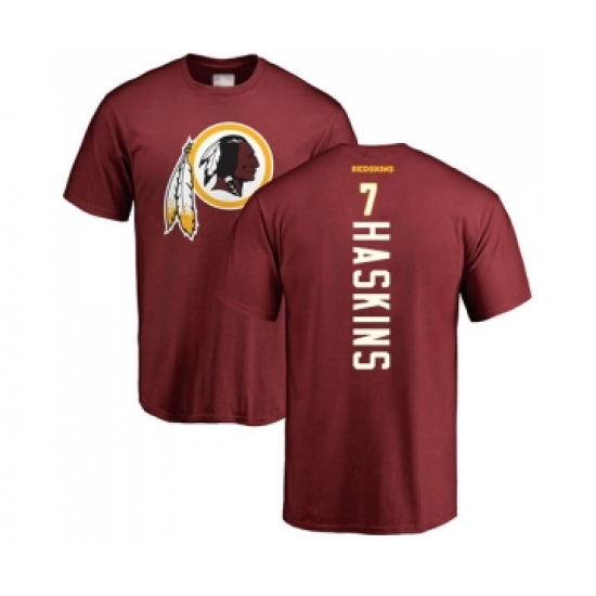 Football Washington Redskins #7 Dwayne Haskins Maroon Backer T-Shirt - Vujersey Los Angeles Rams