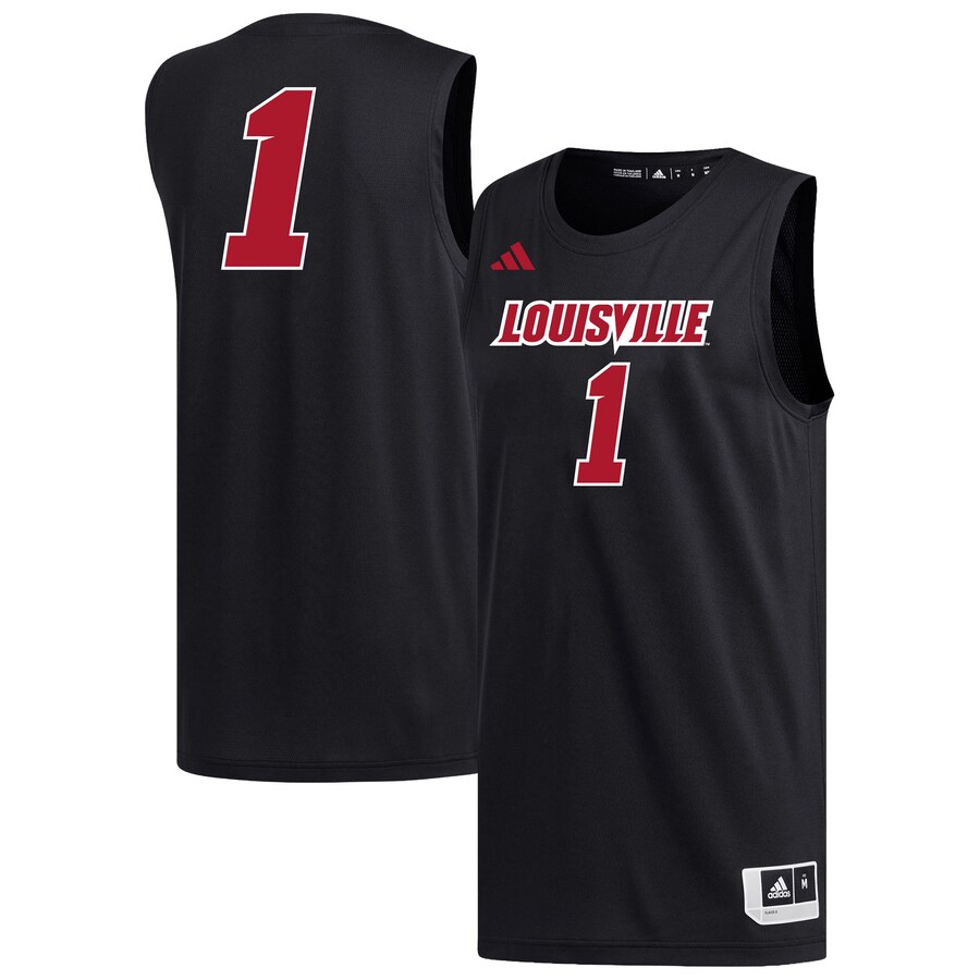 Men's adidas #1 Black Louisville Cardinals Replica Basketball Jersey - Vujersey Los Angeles Rams