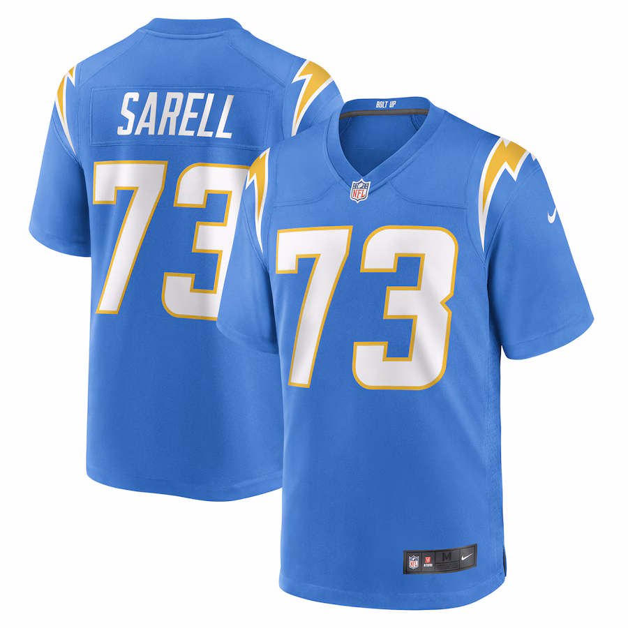 Men's Los Angeles Chargers Foster Sarell Nike Powder Blue Game Player Jersey - Vujersey Los Angeles Rams