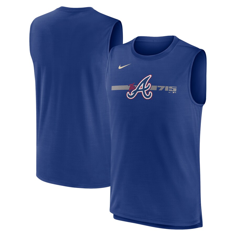 Men's Atlanta Braves Nike Royal City Connect Muscle Tank Top - Vujersey Los Angeles Rams