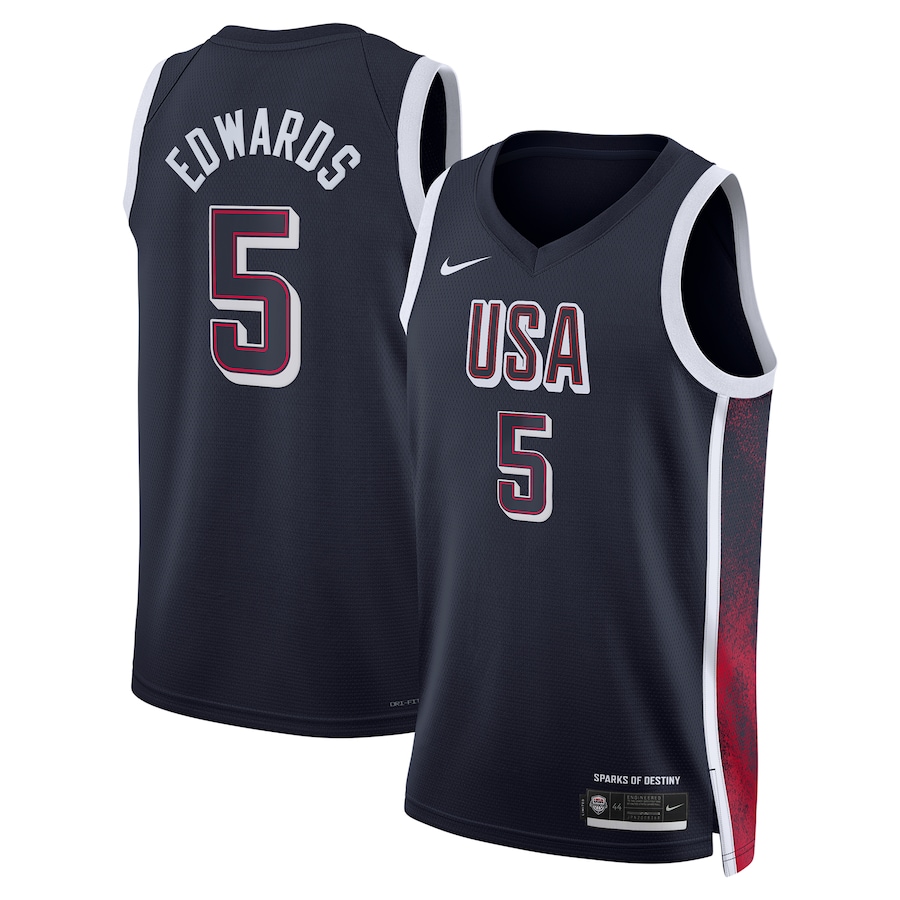 Unisex Men's USA Basketball Anthony Edwards Nike Navy 2024 Swingman Player Jersey - Vujersey Los Angeles Rams