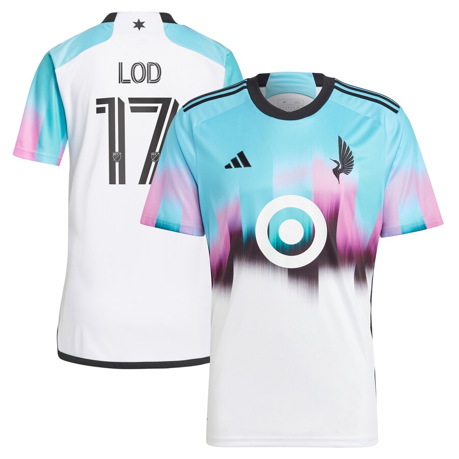Men's Minnesota United FC Robin Lod adidas White 2023 The Northern Lights Kit Replica Jersey - Vujersey Los Angeles Rams