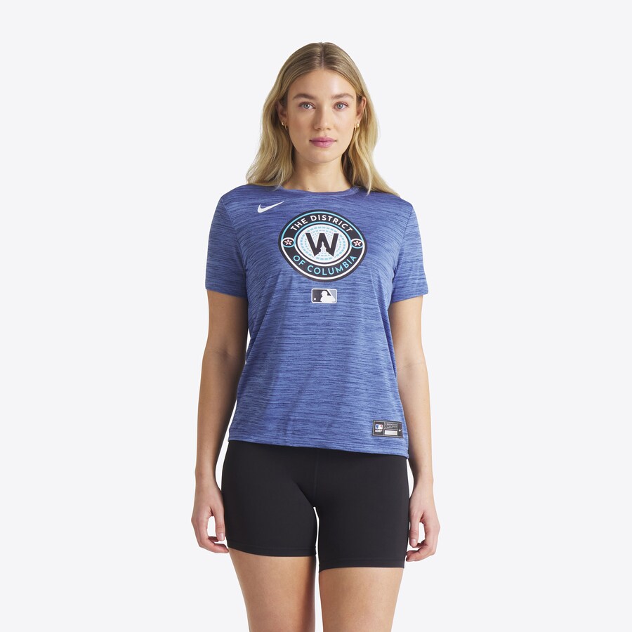 Women's Washington Nationals Nike Blue 2025 City Connect Authentic Collection Velocity Performance T-Shirt - Vujersey Los Angeles Rams