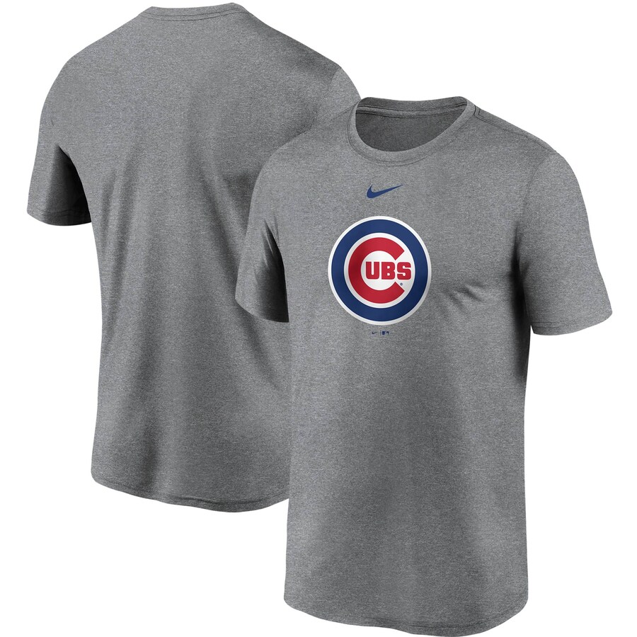 Men's Chicago Cubs Nike Gray Large Logo Legend Performance T-Shirt - Vujersey Los Angeles Rams