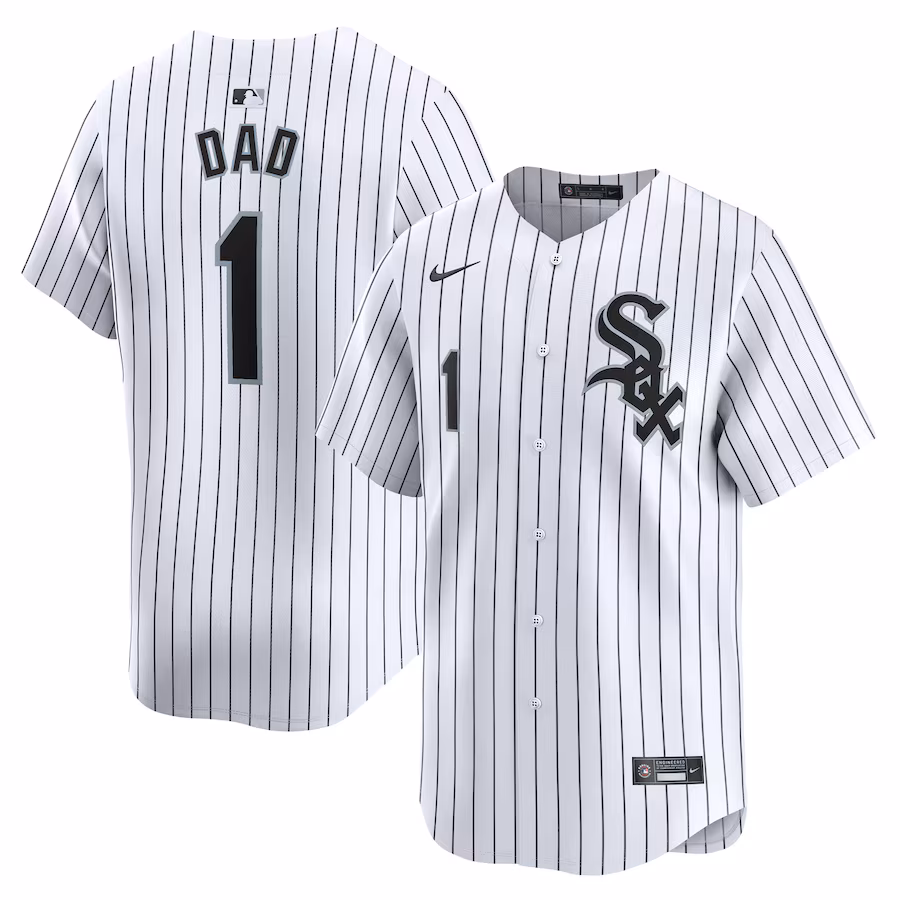Men's Chicago White Sox Nike White #1 Dad Home Limited Jersey - Vujersey Los Angeles Rams