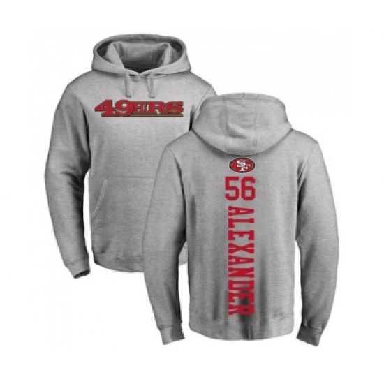 Football San Francisco 49ers #56 Kwon Alexander Ash Backer Pullover Hoodie - Vujersey Los Angeles Rams