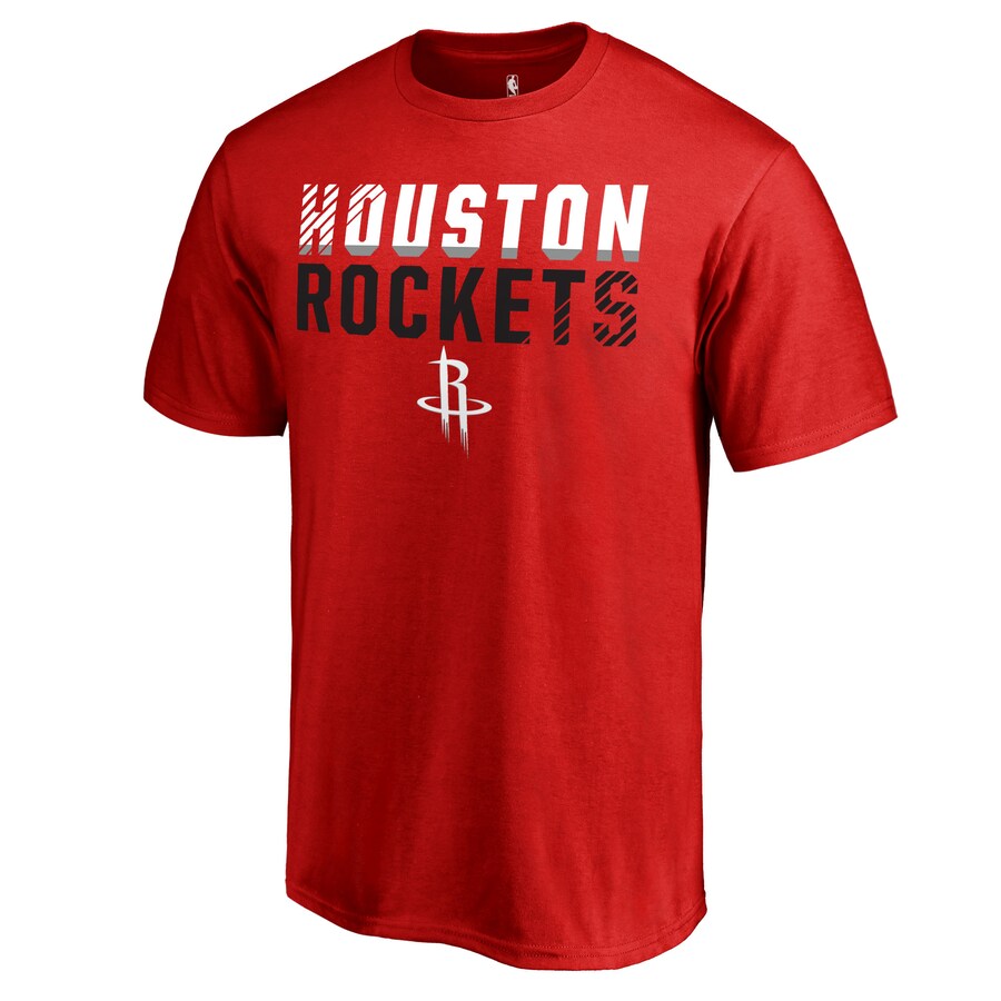 Men's Houston Rockets Red Fade Out T-Shirt - Vujersey Los Angeles Rams