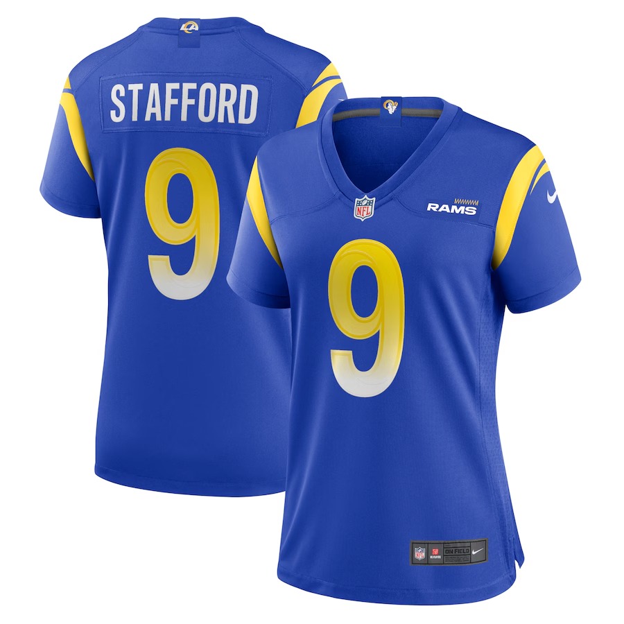 Women's Los Angeles Rams Matthew Stafford Nike Royal Game Jersey - Vujersey Los Angeles Rams