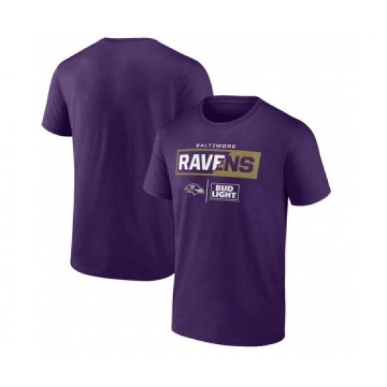 Men's Baltimore Ravens Purple x Bud Light T-Shirt - Vujersey Los Angeles Rams