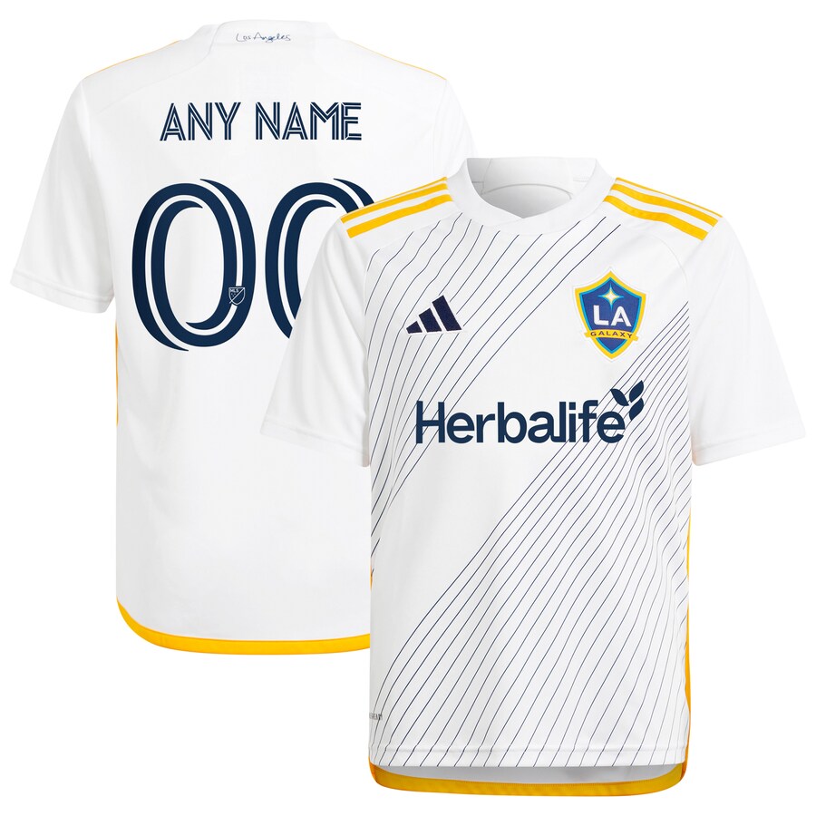 Youth LA Galaxy  adidas White 2024 Angeleno Kit Replica Custom Jersey - Vujersey Los Angeles Rams
