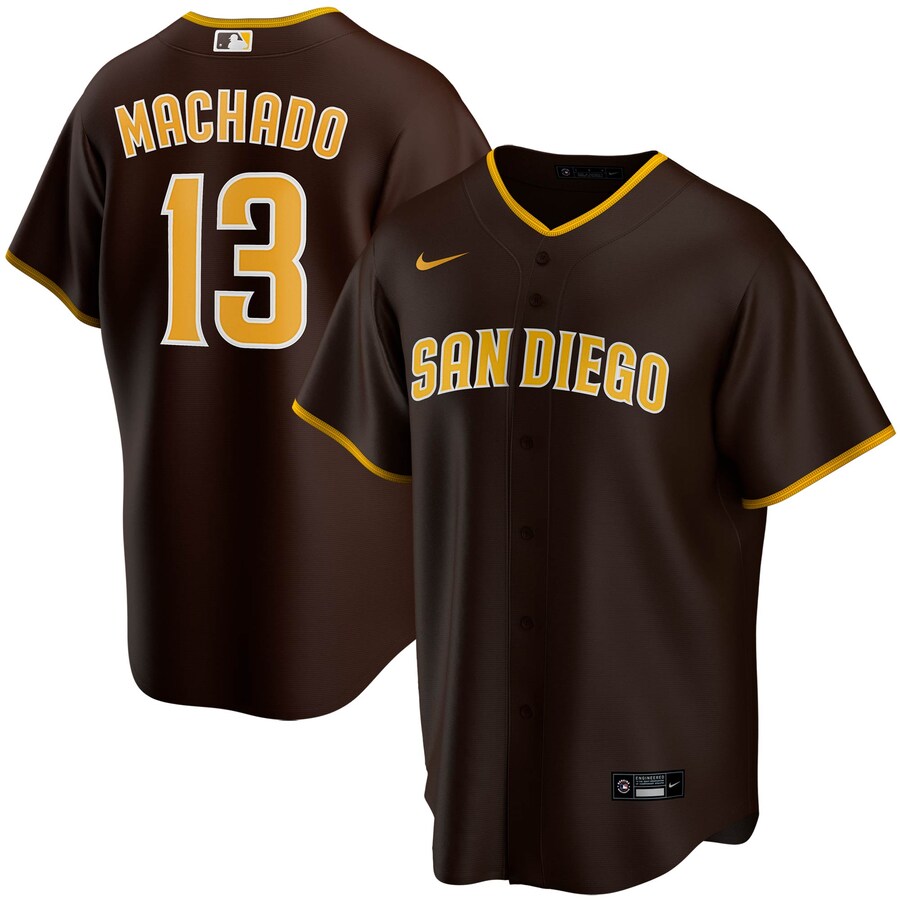 Men's San Diego Padres Manny Machado Nike Brown Alternate Replica Player Jersey - Vujersey Los Angeles Rams