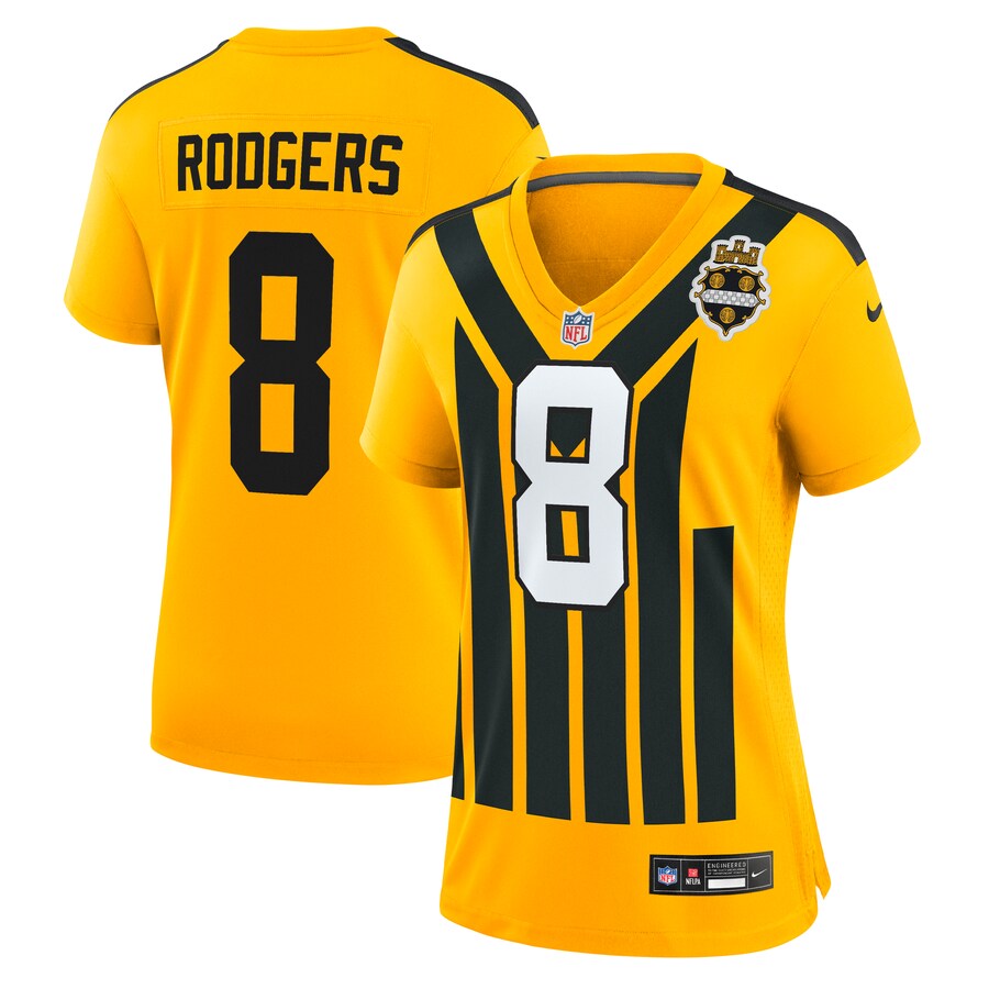 Women's Pittsburgh Steelers Aaron Rodgers Nike Gold Alternate 1933 Throwback Game Jersey - Vujersey Los Angeles Rams