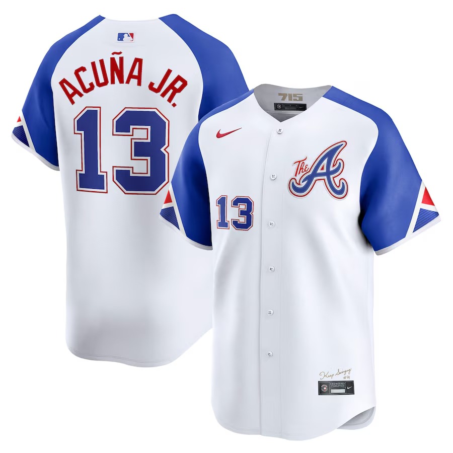 Men's Atlanta Braves Ronald Acuna Jr. Nike White City Connect Limited Player Jersey - Vujersey Los Angeles Rams