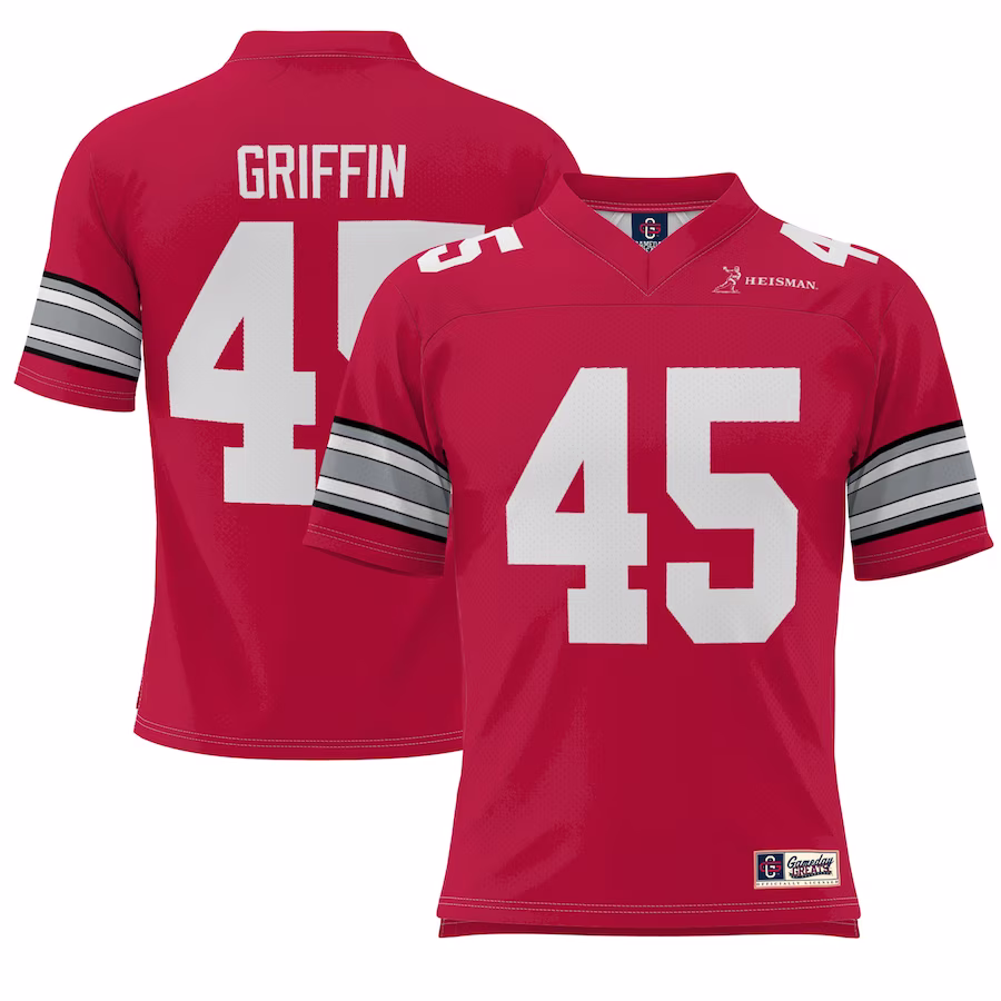 Archie Griffin Ohio State Buckeyes GameDay Greats Heisman Football Jersey - Scarlet - Vujersey Los Angeles Rams