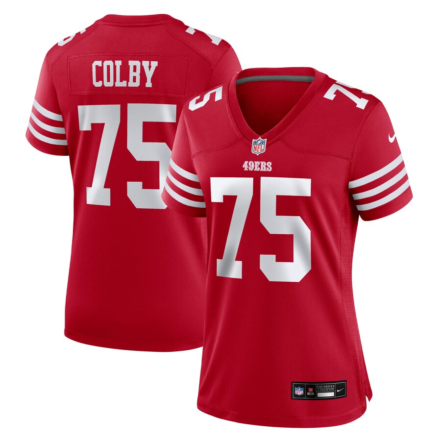 Women's San Francisco 49ers Connor Colby Nike Scarlet Team Game Jersey - Vujersey Los Angeles Rams