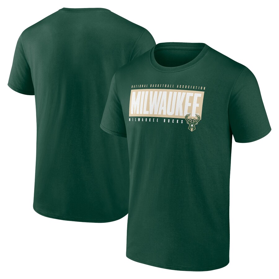 Men's Milwaukee Bucks Fanatics Hunter Green Box Out T-Shirt - Vujersey Los Angeles Rams