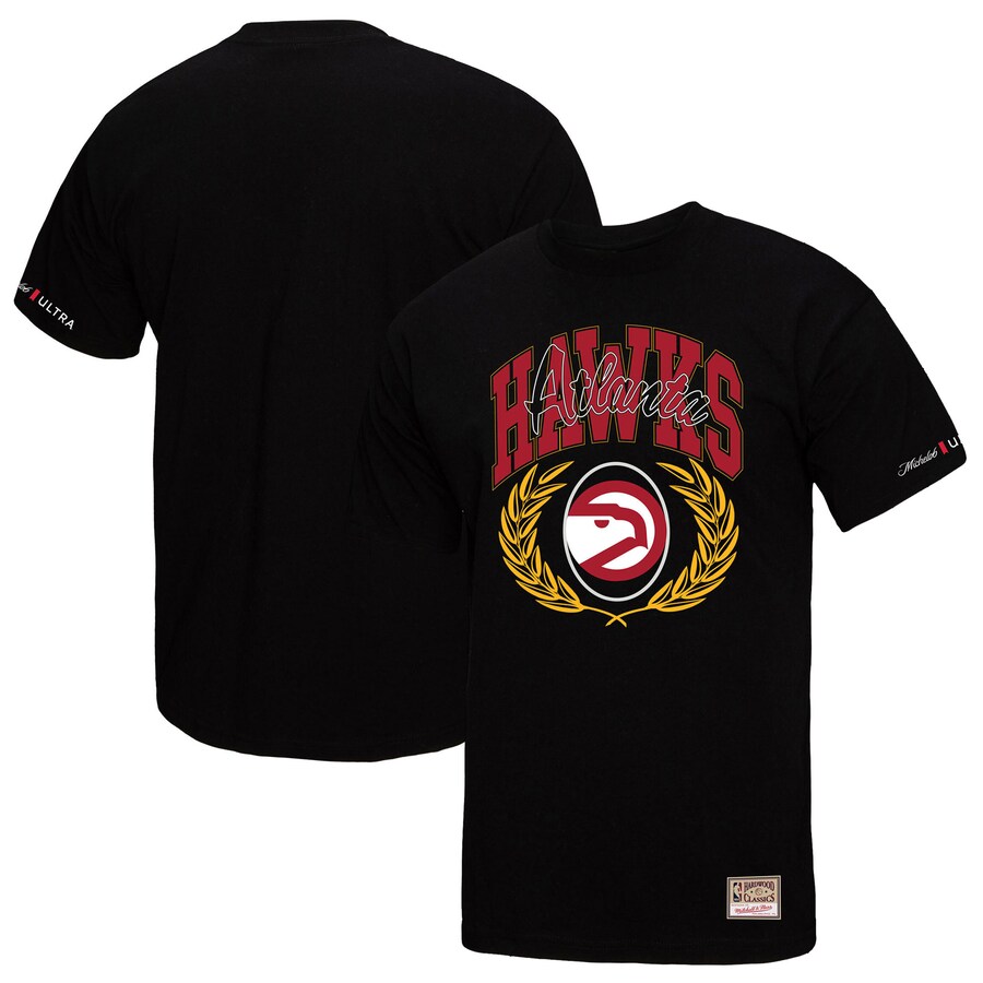 Men's Atlanta Hawks Mitchell & Ness Black NBA x Michelob Ultra Rewind II T-Shirt - Vujersey Los Angeles Rams