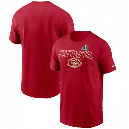 Men's San Francisco 49ers Scarlet Super Bowl LVIII Local T-Shirt - Vujersey Los Angeles Rams