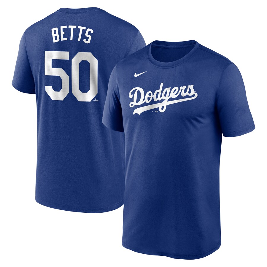 Men's Los Angeles Dodgers Mookie Betts Nike Royal Legend Name & Number Performance T-Shirt - Vujersey Los Angeles Rams