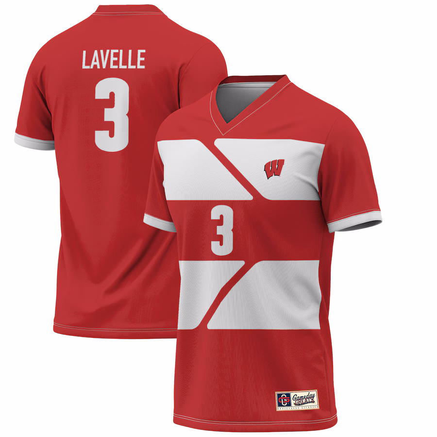 Men's GameDay Greats Rose Lavelle Red Wisconsin Badgers Lightweight Alumni Soccer Jersey - Vujersey Los Angeles Rams