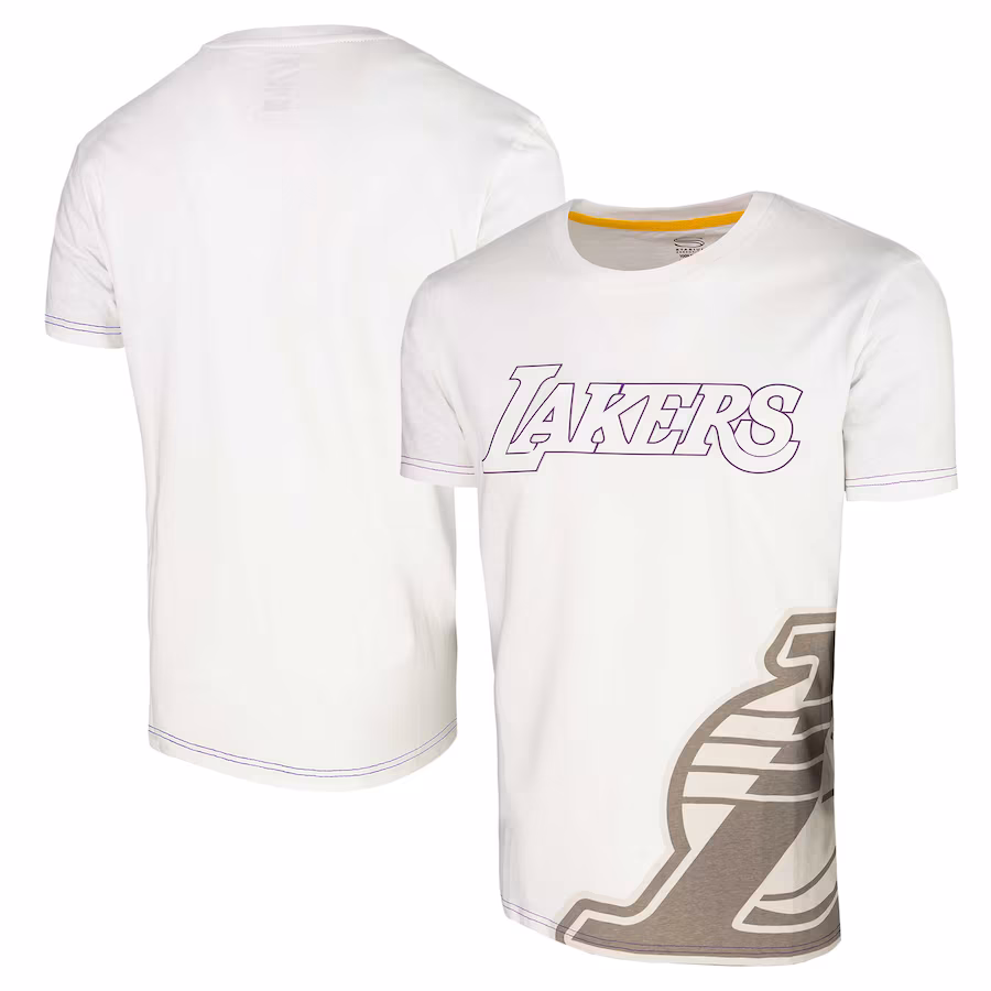 Unisex Los Angeles Lakers Stadium Essentials White Scoreboard T-Shirt - Vujersey Los Angeles Rams