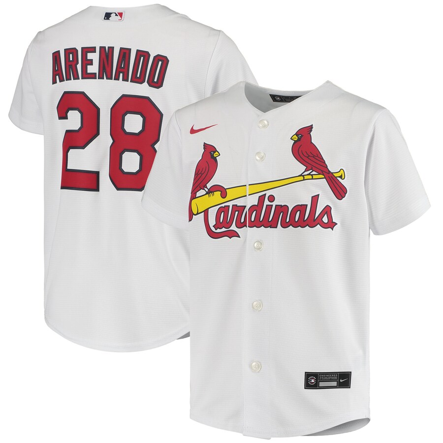 Youth St. Louis Cardinals Nolan Arenado Nike White Alternate Replica Player Jersey - Vujersey Los Angeles Rams