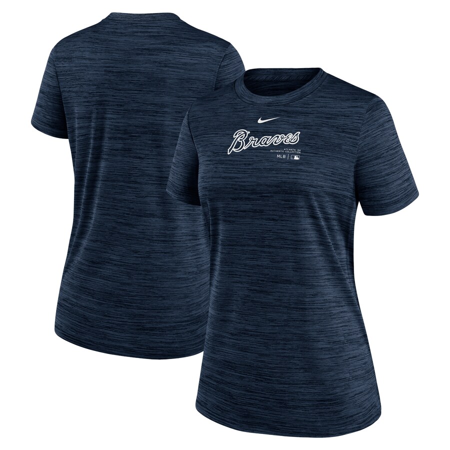 Women's Atlanta Braves Nike Navy Authentic Collection Velocity Performance T-Shirt - Vujersey Los Angeles Rams