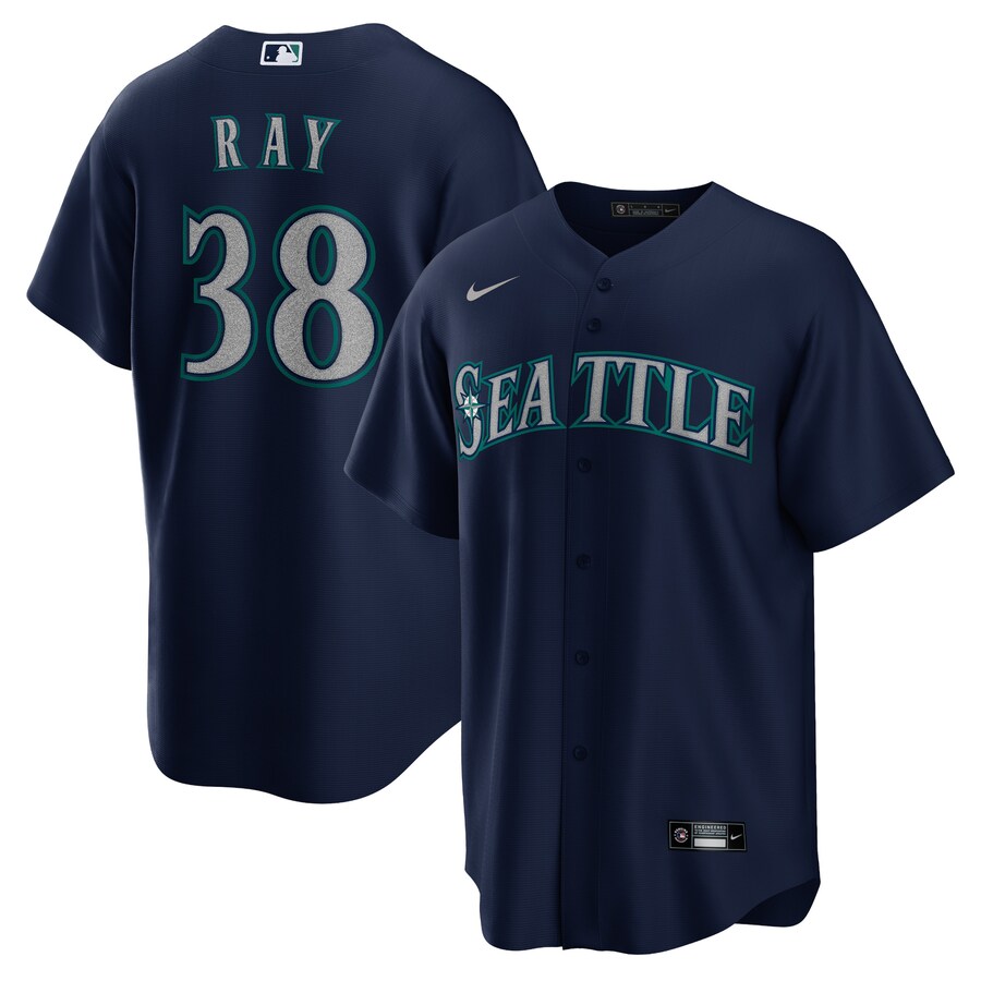 Men's Seattle Mariners Robbie Ray Nike Navy Alternate Replica Player Jersey - Vujersey Los Angeles Rams