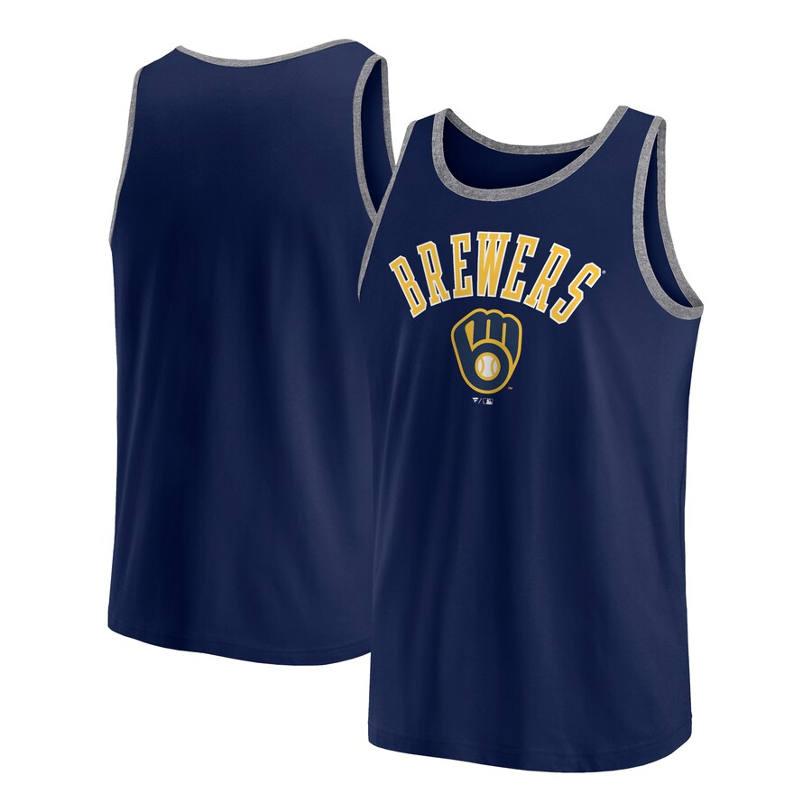 Men's Milwaukee Brewers Fanatics Navy Bet Tank Top - Vujersey Los Angeles Rams