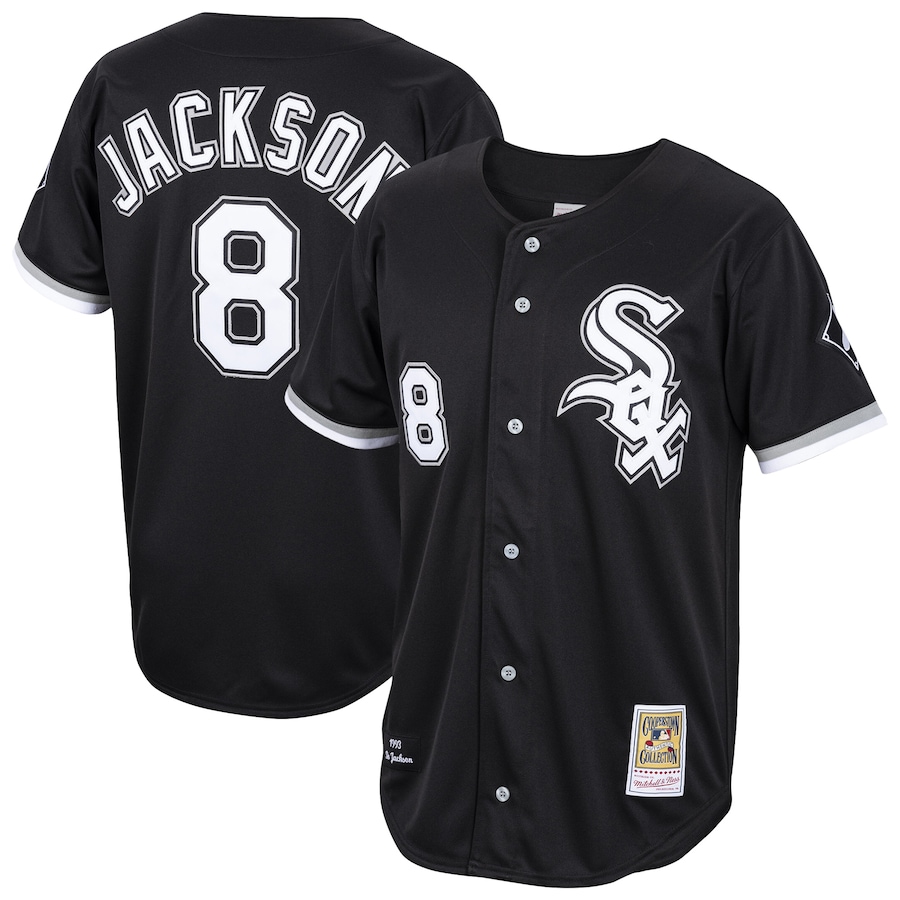 Men's Chicago White Sox Bo Jackson Black Cooperstown Collection 1993 Authentic Player Jersey - Vujersey Los Angeles Rams