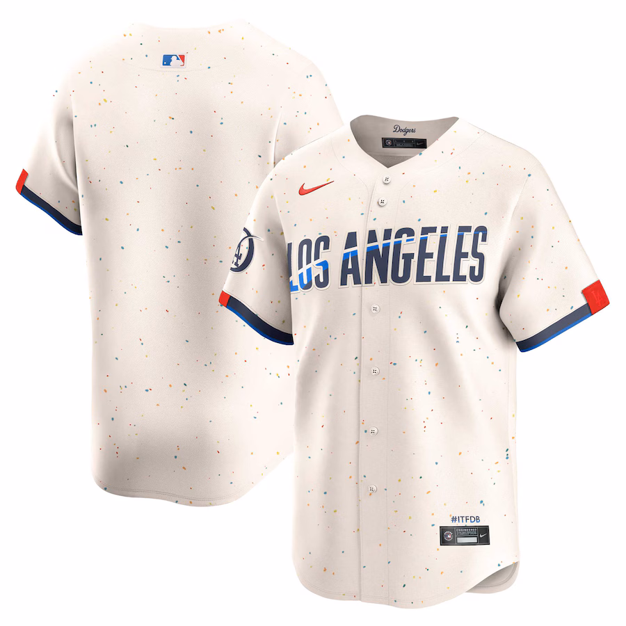 Men's Los Angeles Dodgers  Nike Cream 2024 City Connect Limited Jersey - Vujersey Los Angeles Rams
