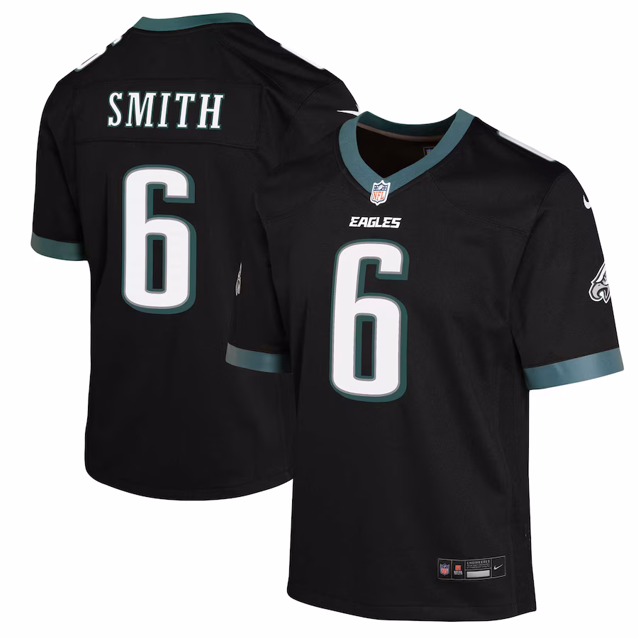 Youth Philadelphia Eagles DeVonta Smith Nike Black Game Jersey - Vujersey Los Angeles Rams