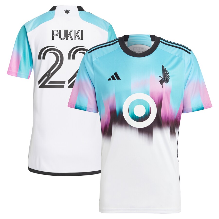 Men's Minnesota United FC Teemu Pukki adidas White 2024 The Northern Lights Kit Replica Player Jersey - Vujersey Los Angeles Rams