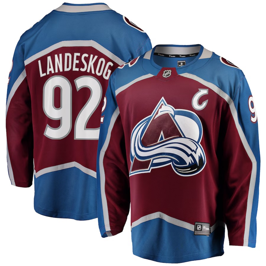 Men's Colorado Avalanche Gabriel Landeskog Fanatics Burgundy Captain Patch Home Breakaway Jersey - Vujersey Los Angeles Rams