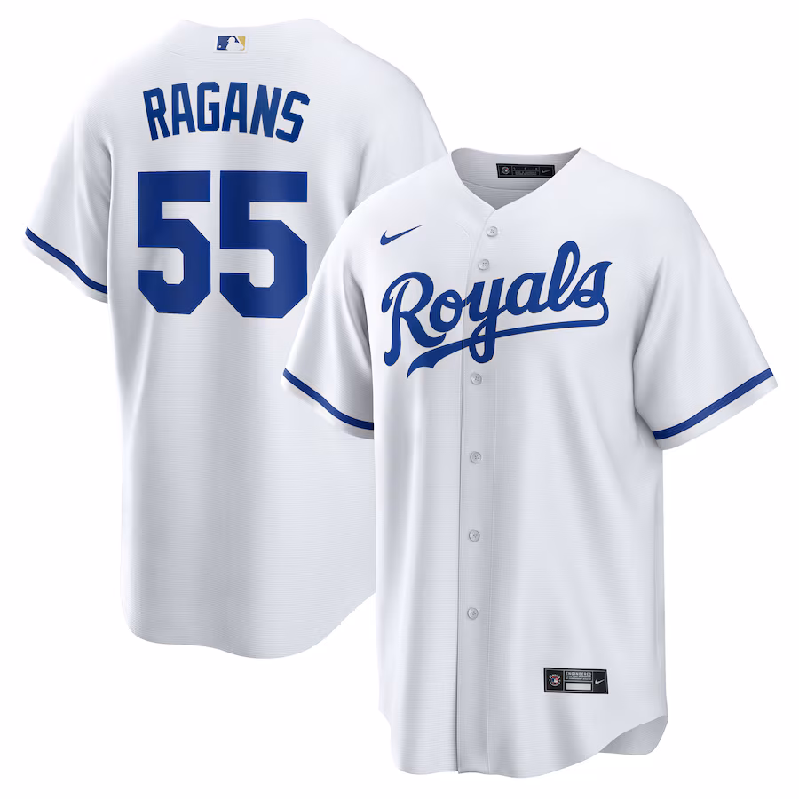 Men's Kansas City Royals Cole Ragans Nike White Home Replica Jersey - Vujersey Los Angeles Rams