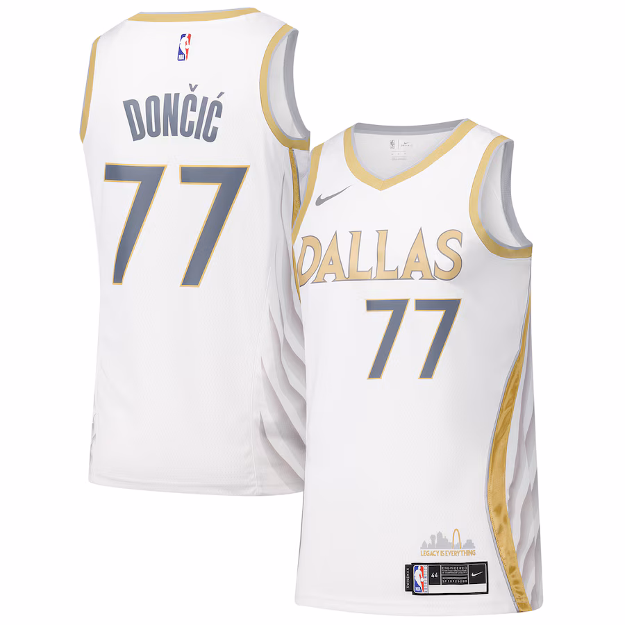 Men's Dallas Mavericks Nike White Swingman Player Jersey - City Edition - Vujersey Los Angeles Rams