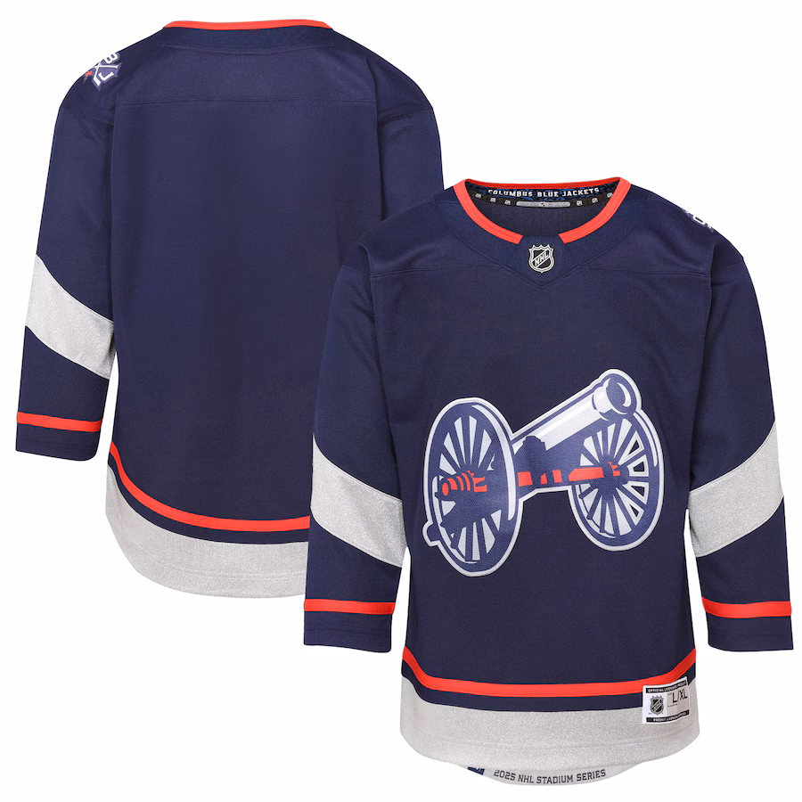 Youth Columbus Blue Jackets Navy 2025 NHL Stadium Series Premier Jersey - Vujersey Los Angeles Rams