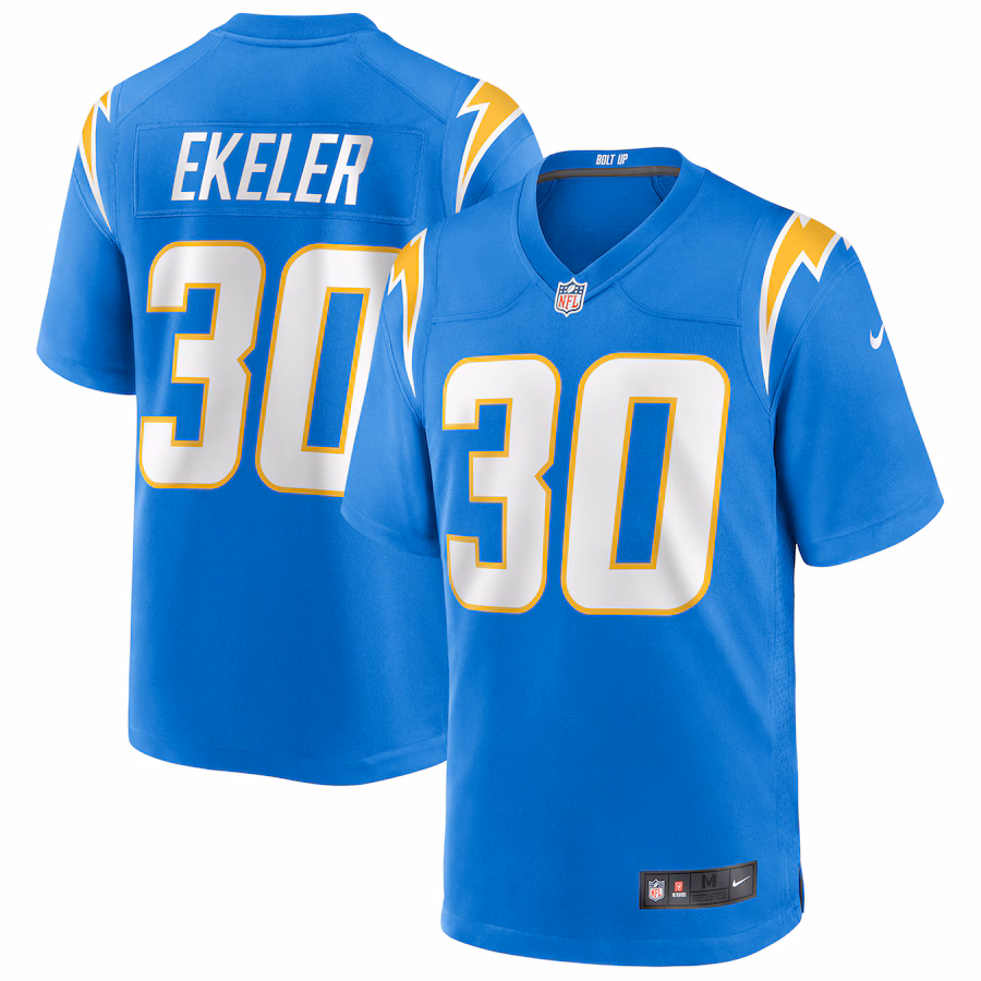 Men's Los Angeles Chargers Austin Ekeler Nike Powder Blue Game Player Jersey - Vujersey Los Angeles Rams