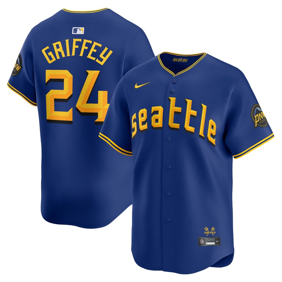 Men's Seattle Mariners Ken Griffey Jr. Nike Royal City Connect Retired Player Jersey - Vujersey Los Angeles Rams