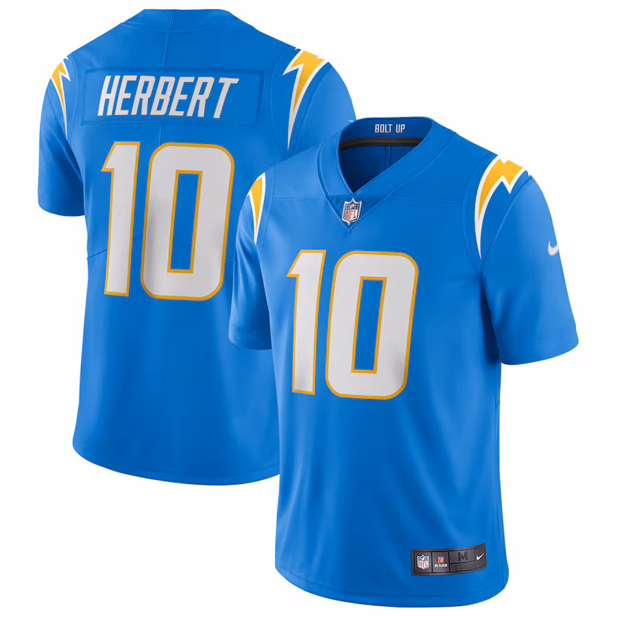 Men's Los Angeles Chargers Justin Herbert Nike Powder Blue Vapor Limited Jersey - Vujersey Los Angeles Rams