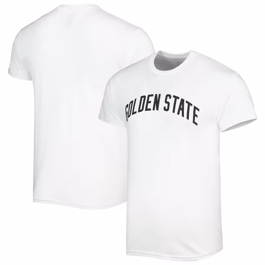 Unisex Golden State Warriors Stadium Essentials White Origin T-Shirt - Vujersey Los Angeles Rams