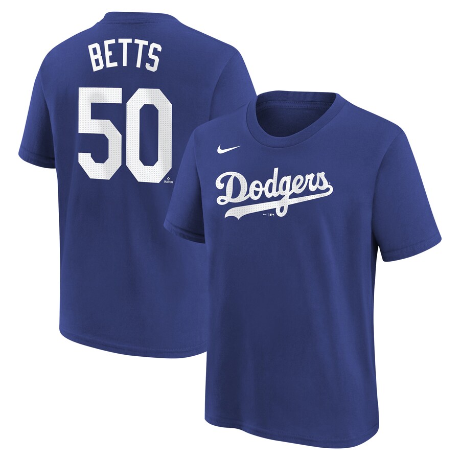 Youth Los Angeles Dodgers Mookie Betts Nike Royal Home Player Name & Number T-Shirt - Vujersey Los Angeles Rams